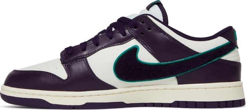 Nike Dunk Low Chenille Swoosh Sail Grand Purple