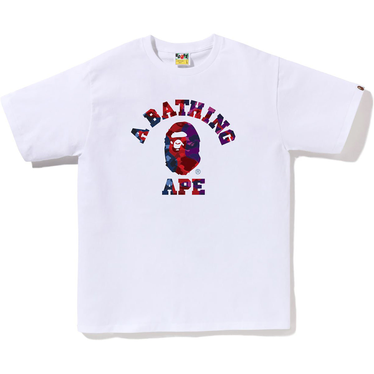 BAPE Color Camo Crazy College Tee - White