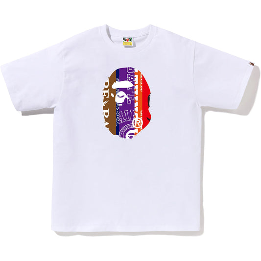 BAPE Fans Scarf Ape Head Tee - White