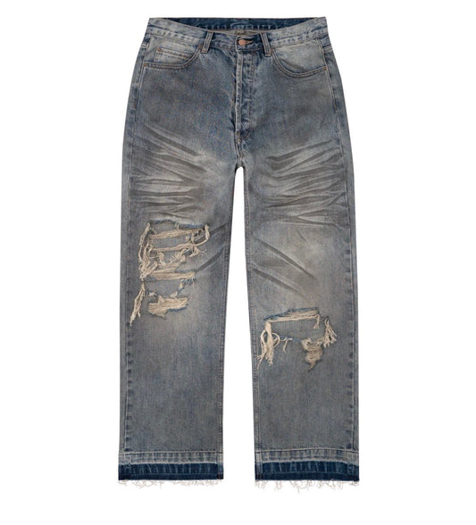 Bravest Studios Blue Dirty Wash Denim