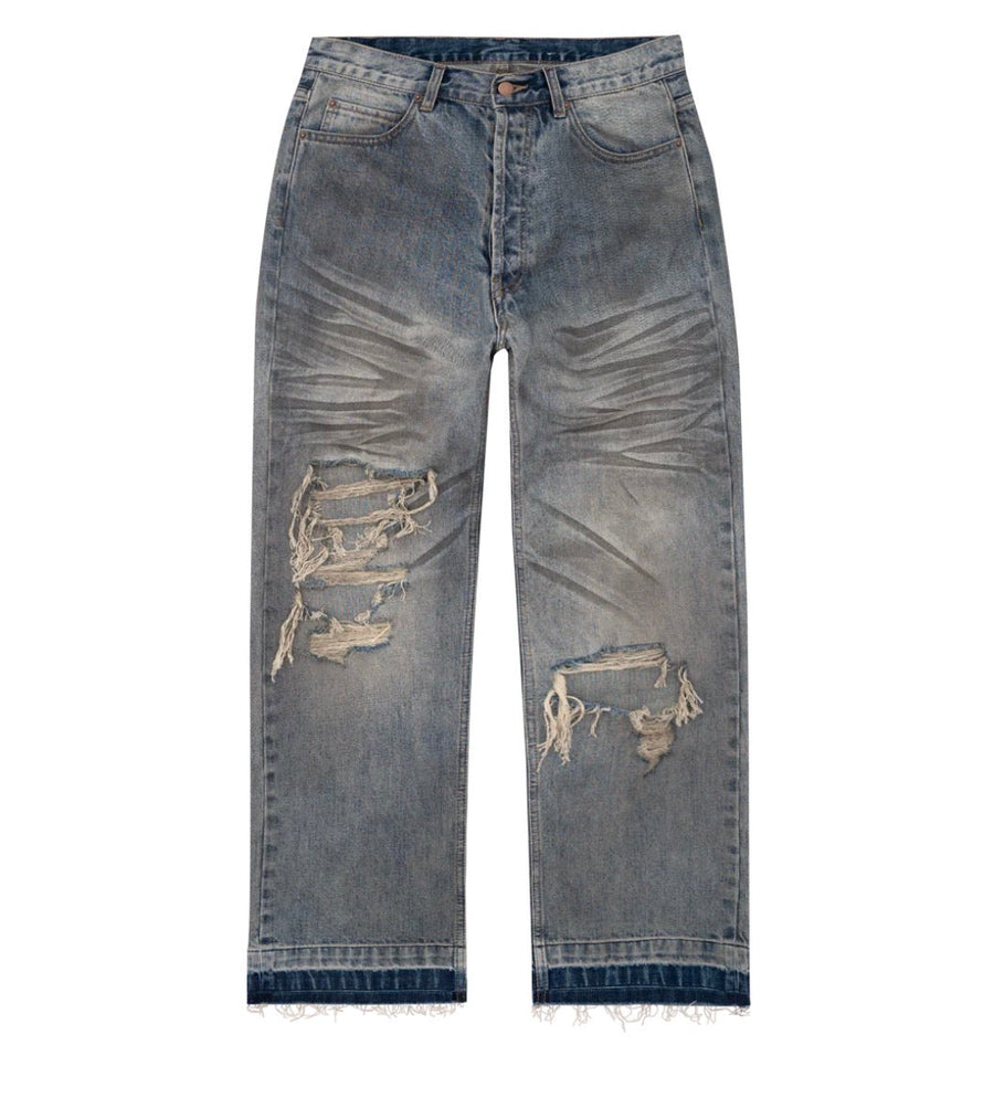 Bravest Studios Blue Dirty Wash Denim
