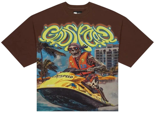 Godspeed Wave Runner T-shirt Brown Wash