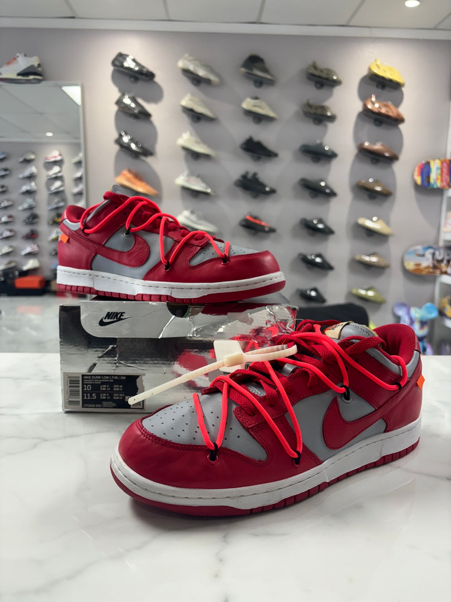 Nike Dunk Low Off-White University Red (PREOWNED)