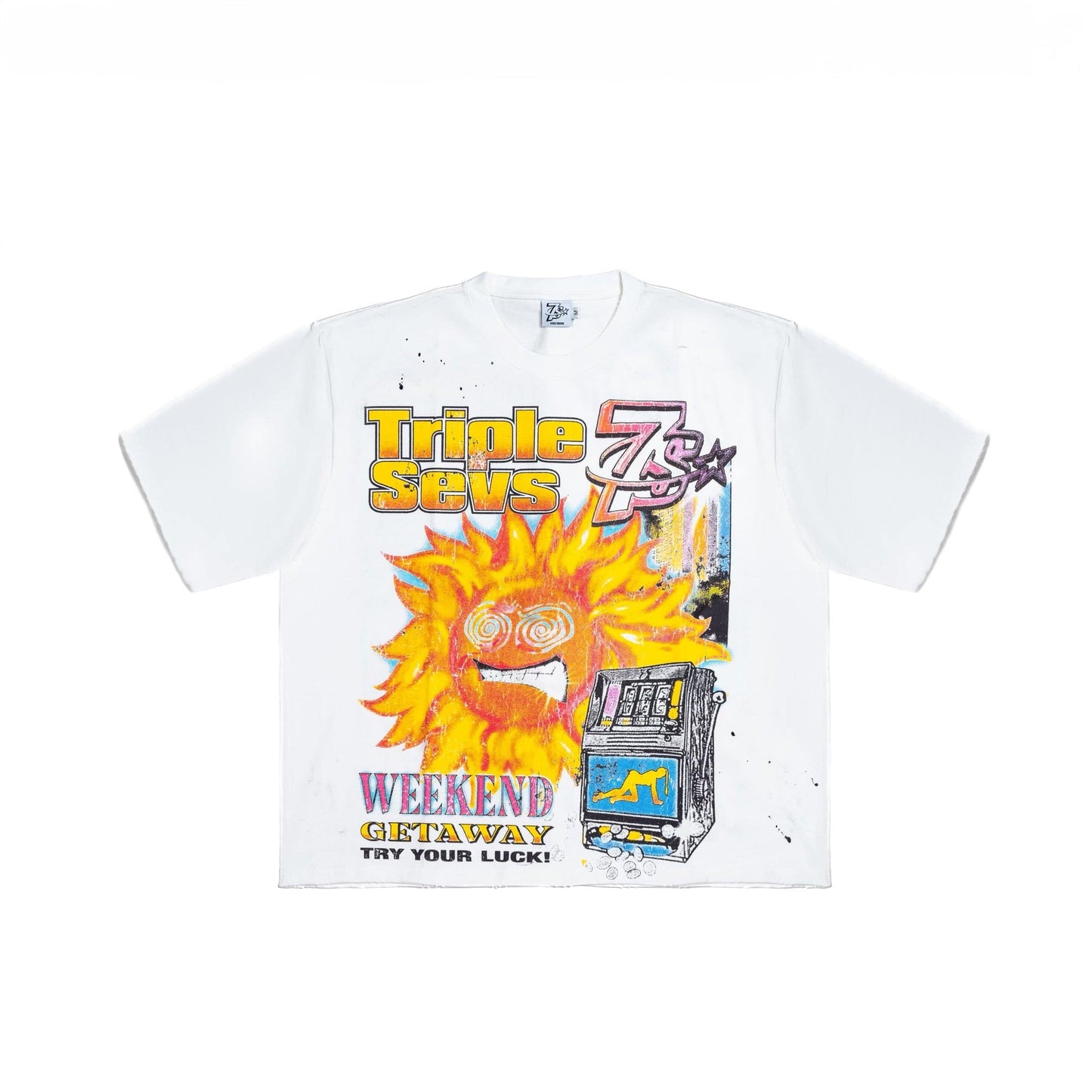 Triple Sevens Weekend Getaway Tee White