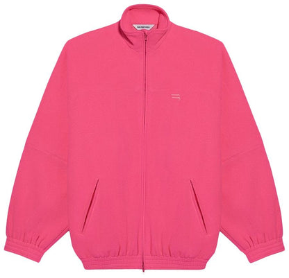 Balenciaga Double Brushed Fleece Tracksuit Jacket 'Fluo Pink'