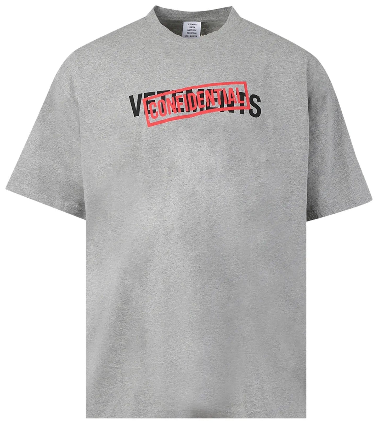 Vetements Confidential Logo T-Shirt 'Grey Melange'