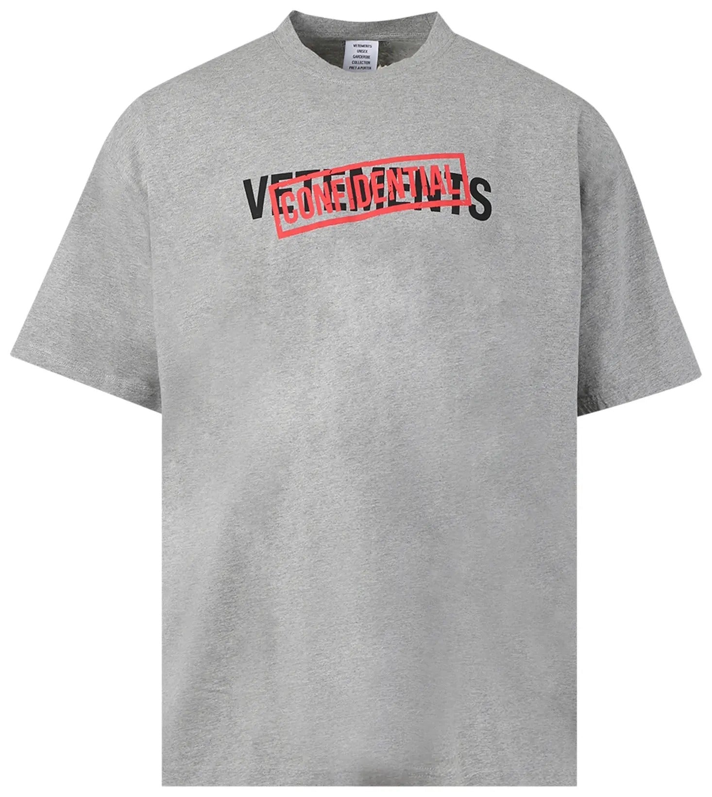 Vetements Confidential Logo T-Shirt 'Grey Melange'