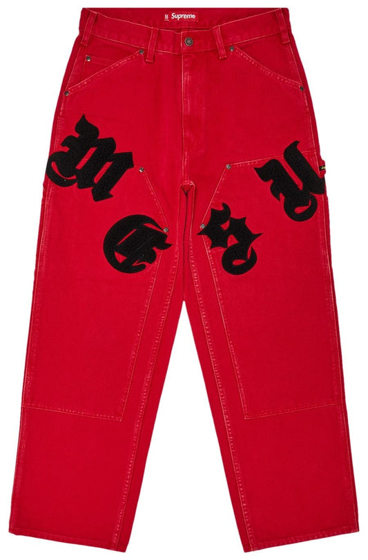 Supreme Old English Canvas Double Knee Painter Pant Red