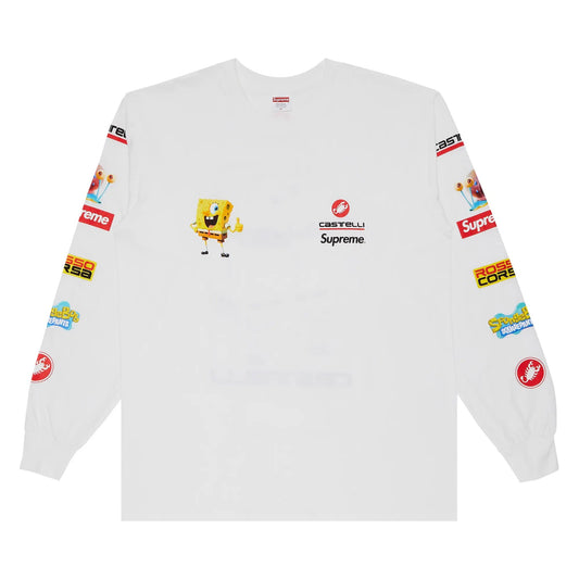 Supreme SpongeBob/Castelli Racing L/S Tee White