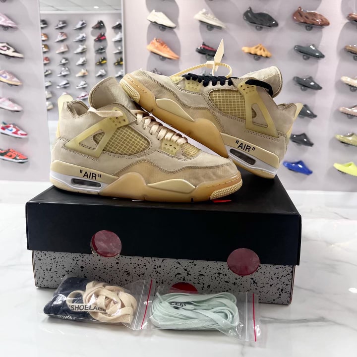 Jordan 4 Retro Off-White Sail (Women's) (PREOWNED)