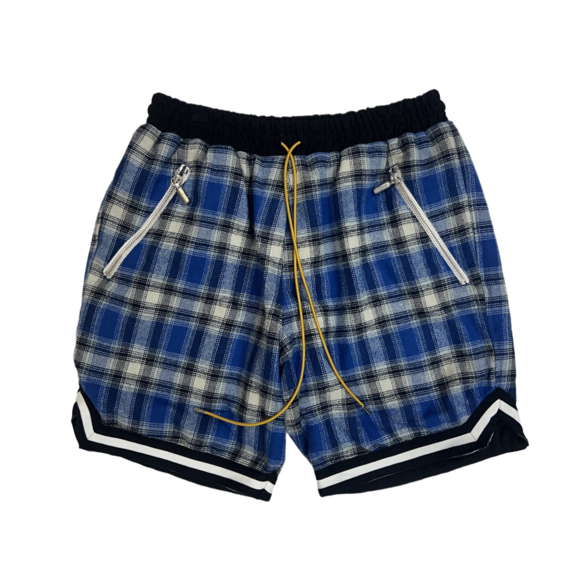 Rhude Plaid Basketball Shorts Blue/Black