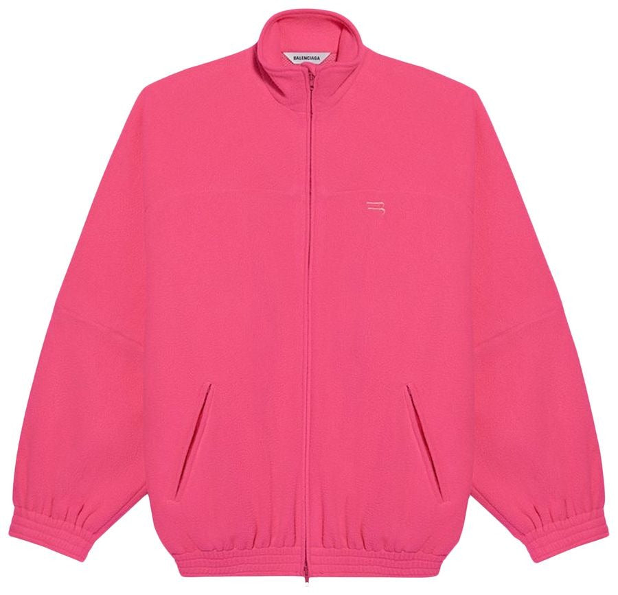 Balenciaga Double Brushed Fleece Tracksuit Jacket 'Fluo Pink'