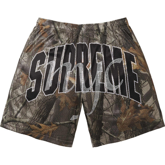 Supreme Rhinestone Mesh Short Realtree Hardwoods Camo