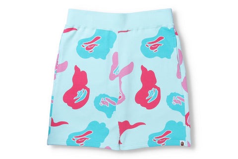 BAPE Store Miami 2nd Anniversary Sweat Shorts Pink/Blue