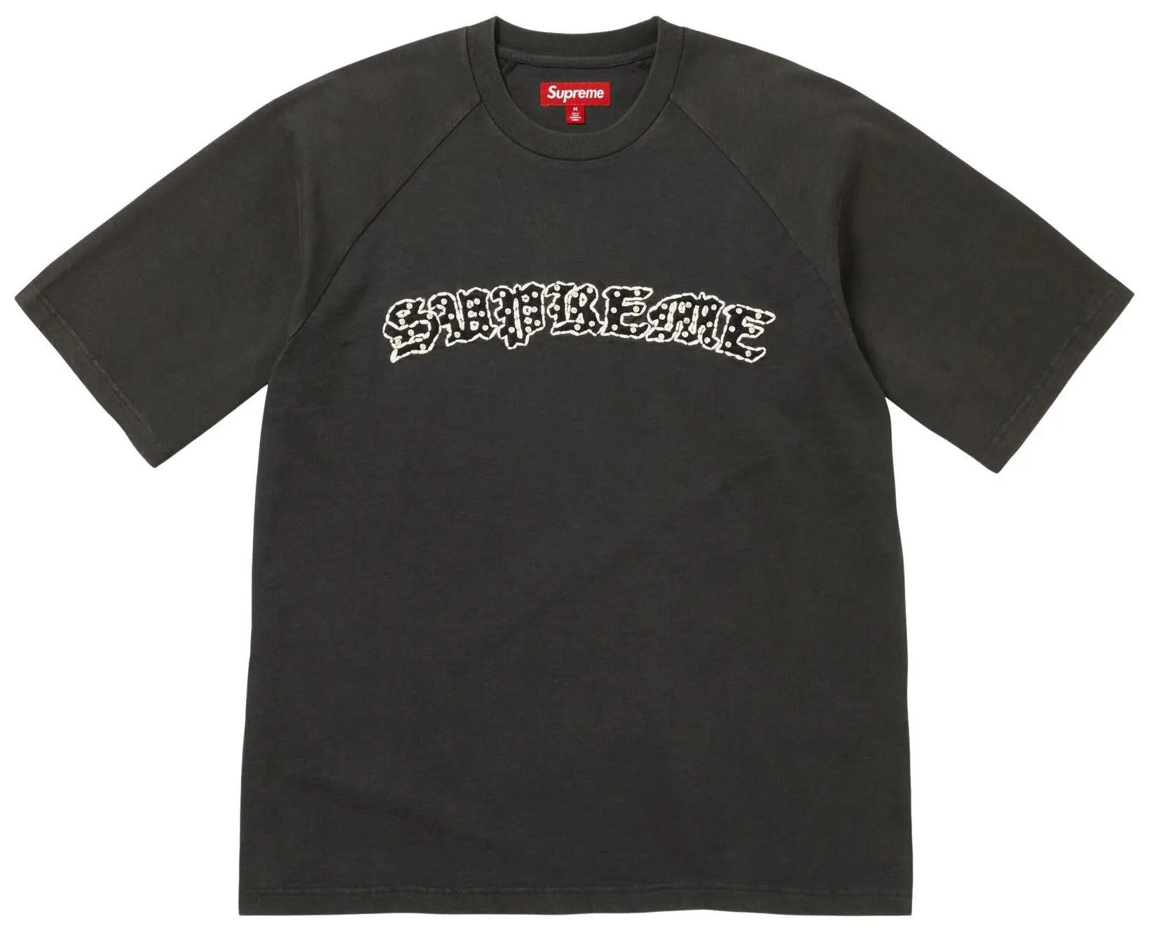 Supreme Rhinestone Raglan S/S Top Black