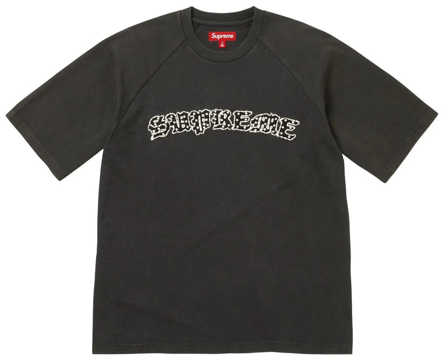 Supreme Rhinestone Raglan S/S Top Black