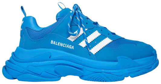 Balenciaga x adidas Triple S White Blue