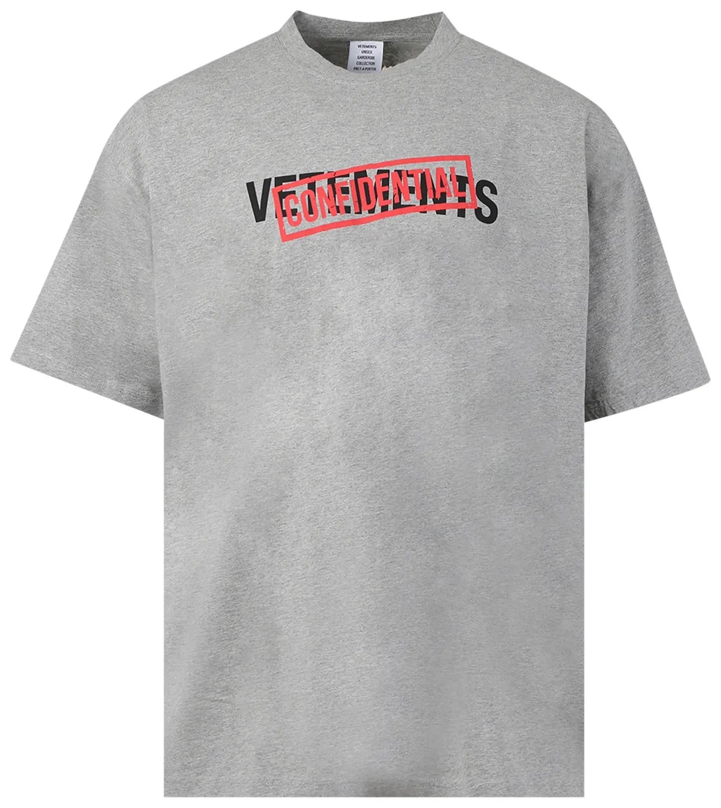 Vetements Confidential Logo T-Shirt 'Grey Melange'