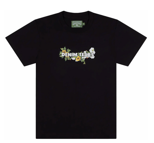 Denim Tears Floral Logo Tee Black