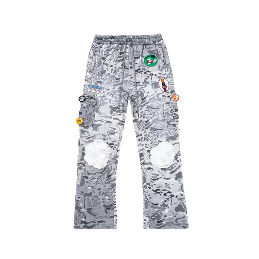 TRIPLE PATCHWORK 7S CAMO CARGOSWEATS
