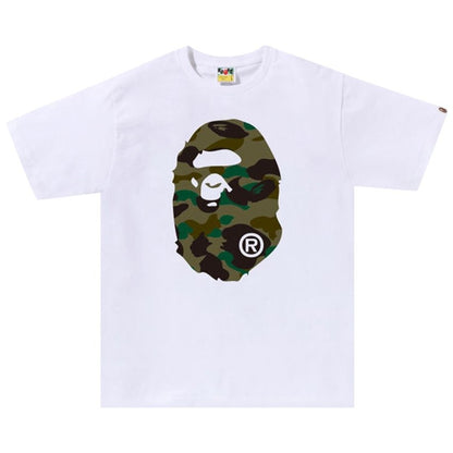 BAPE 1st Camo Big Ape Head Tee White Green