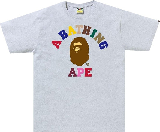 BAPE Colors College Tee Grey