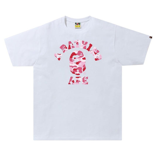 BAPE ABC Camo College Tee (SS21) White/Pink