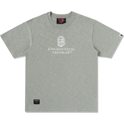 BAPE X ALPHA INDUSTRIES TEE MENS OLIVEDRAB