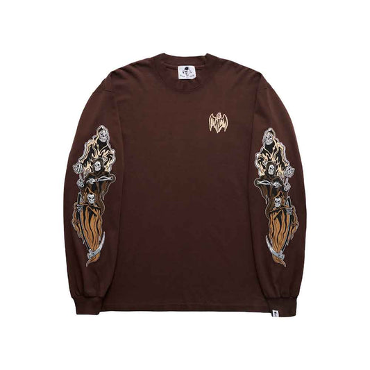 Warren Lotas Three Reapers Longsleeve - Dark Brown