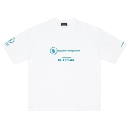 Balenciaga World Food Programme Graphic T-Shirt White/Blue