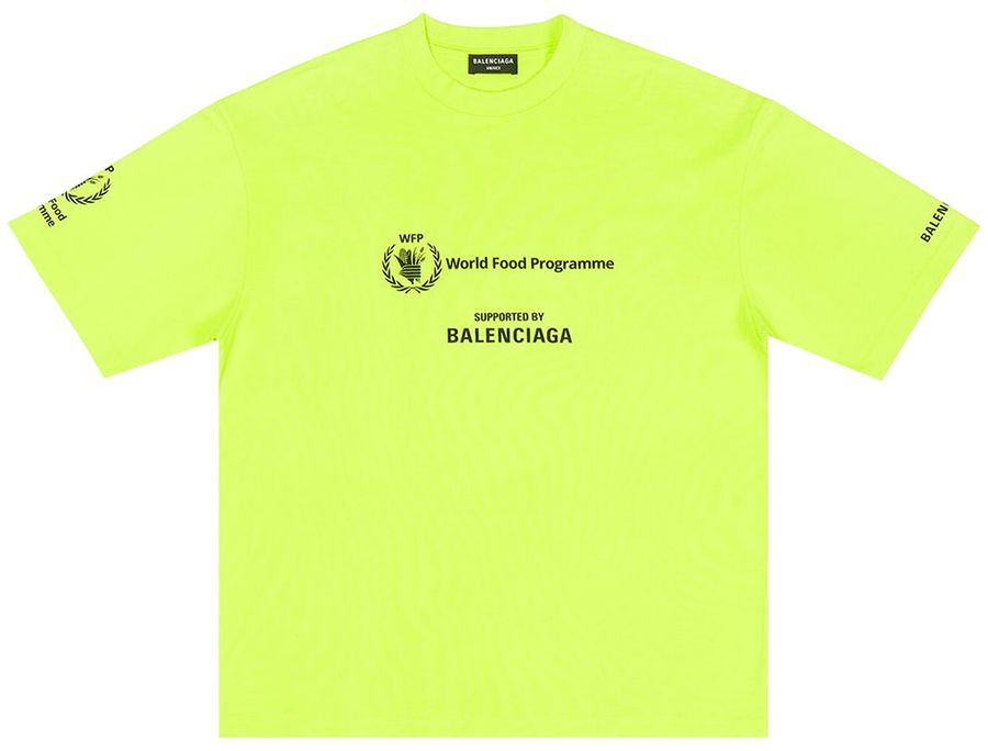 Balenciaga World Food Programme Graphic T-Shirt Fluorescent Yellow/Black