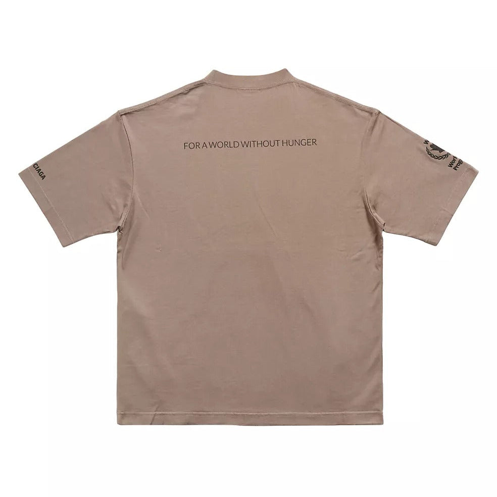 Balenciaga World Food Programme Graphic T-Shirt Taupe/Black