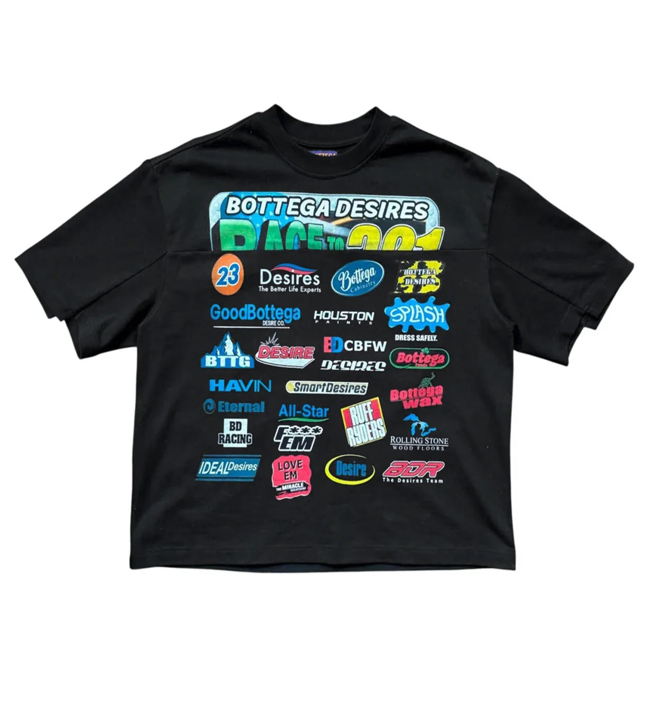 Bottega Desires Race Tee 'Black'