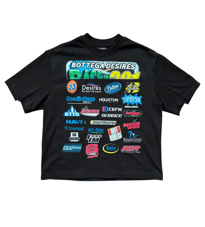Bottega Desires Race Tee 'Black'