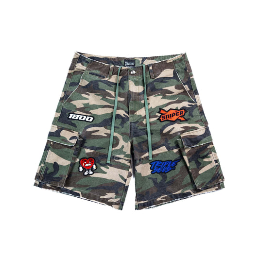 SNIPER GANG x TRIPLE SEVENS SNIPER CAMO SHORTS