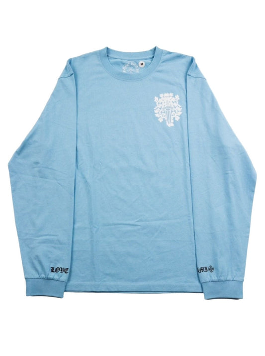 Chrome Hearts Dagger Miami Art Basel Exclusive Long Sleeve T-shirt Baby Blue