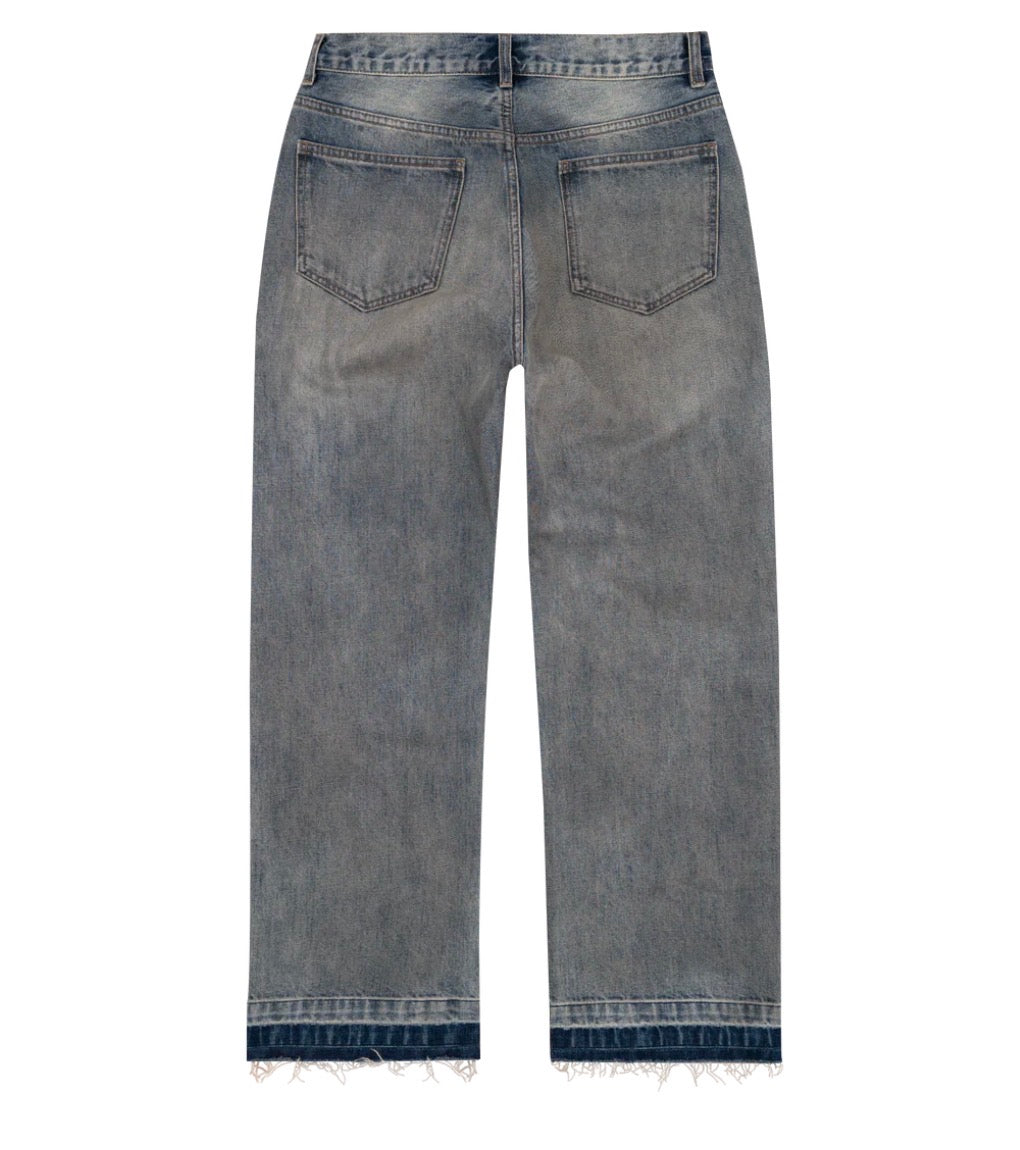 Bravest Studios Blue Dirty Wash Denim