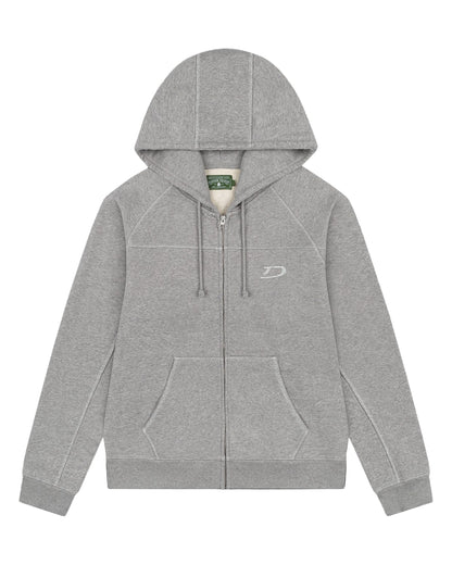 Denim Tears Court Lines Zip Hoodie Grey