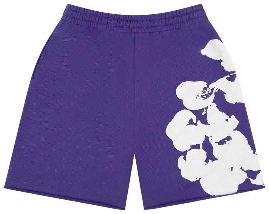 Denim Tears Big Cotton Wreath Sweat Shorts Purple