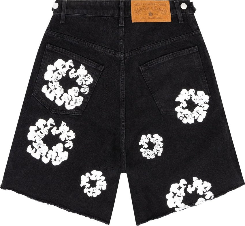 Denim Tears Cotton Wreath Jean Short Black