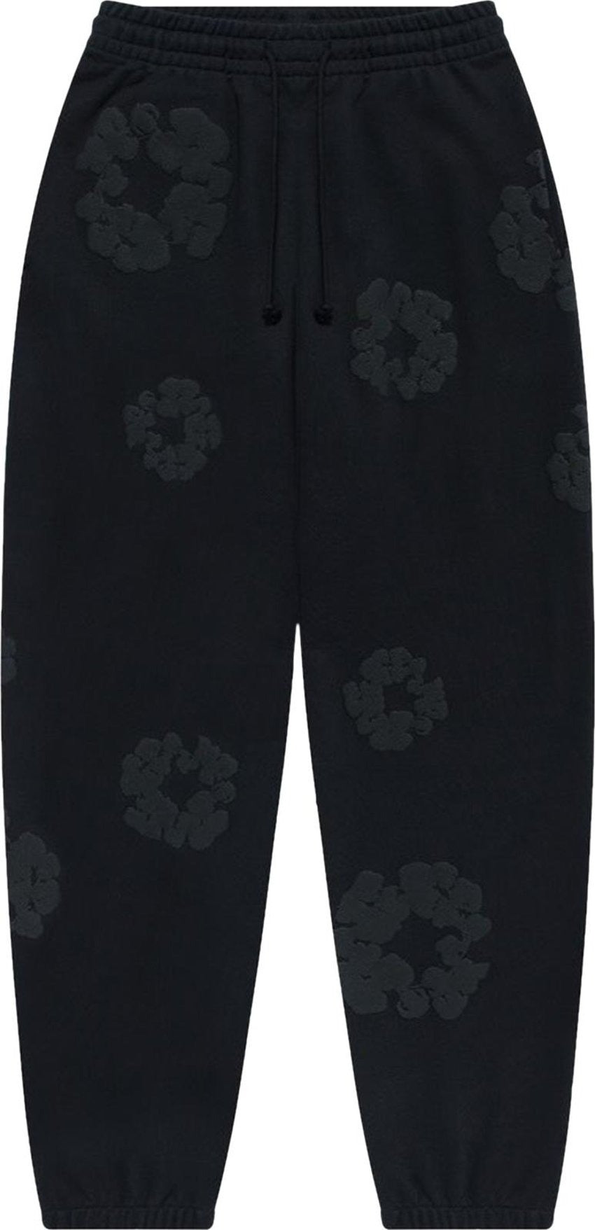 Denim Tears Cotton Wreath Sweatpants Black Monochrome