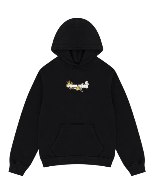 Denim Tears Embroidered Logo Hoodie Black