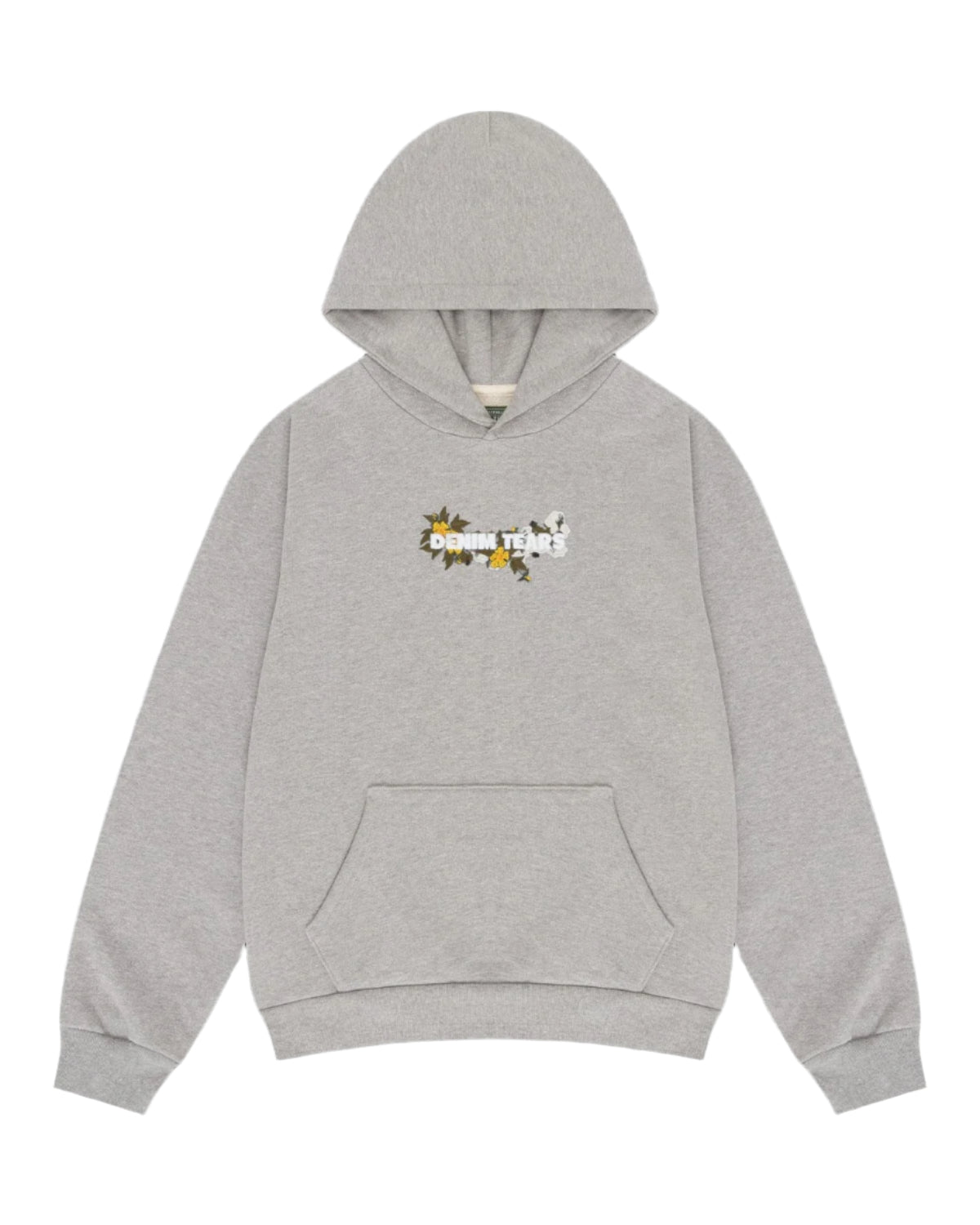 Denim Tears Embroidered Logo Hoodie Grey