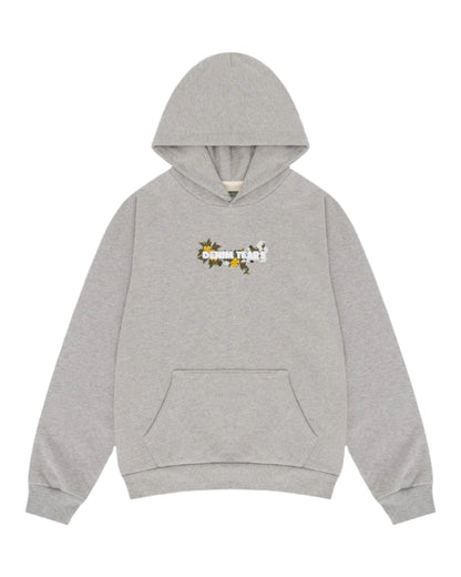 Denim Tears Embroidered Logo Hoodie Grey