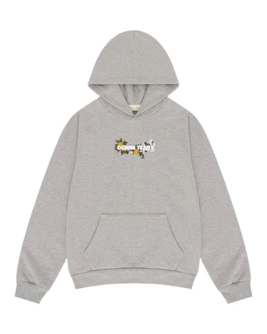 Denim Tears Embroidered Logo Hoodie Grey