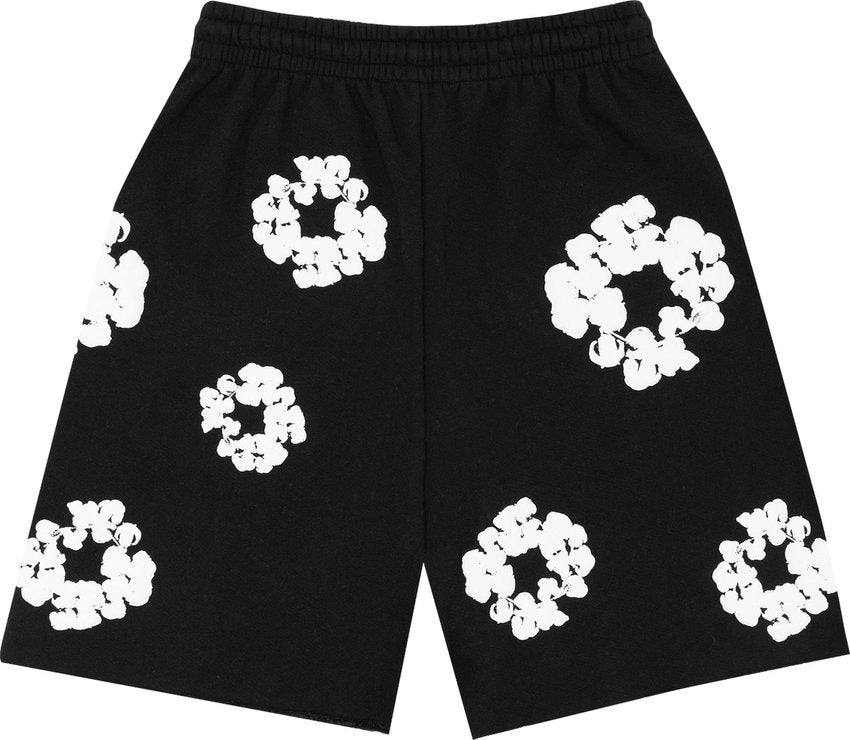 Denim Tears The Cotton Wreath Shorts Black