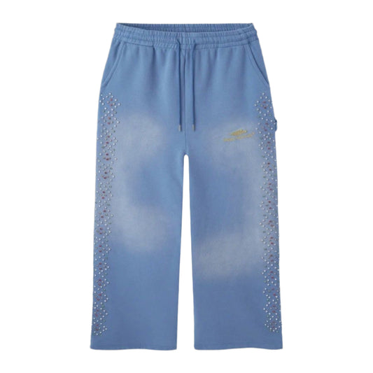HMDD Rhinestone Sweatpants Blue