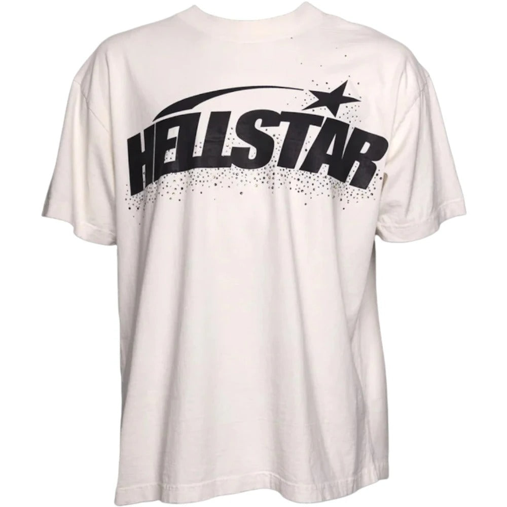 Hellstar Classic Rhinestone Logo T-Shirt White