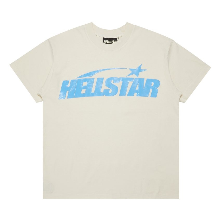 Hellstar Classic T-shirt (Gel Print) White/Blue