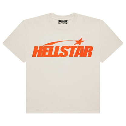 Hellstar Classic T-shirt (Gel Print) White/Orange